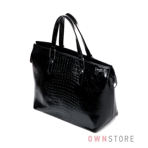 Купить онлайн в интернет-магазине сумку женскую из кожзама с крокодиловой отделкой  - арт.37551А